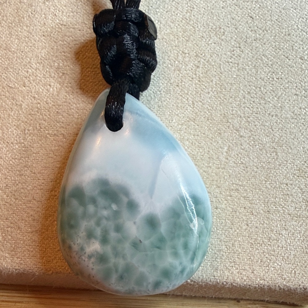 Beautiful Larimar Tear Drop Necklace - Picture 5 of 6